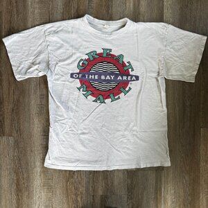 Vintage Great Mall of the Bay Area T-Shirt - Single Stitch XLarge White Tee